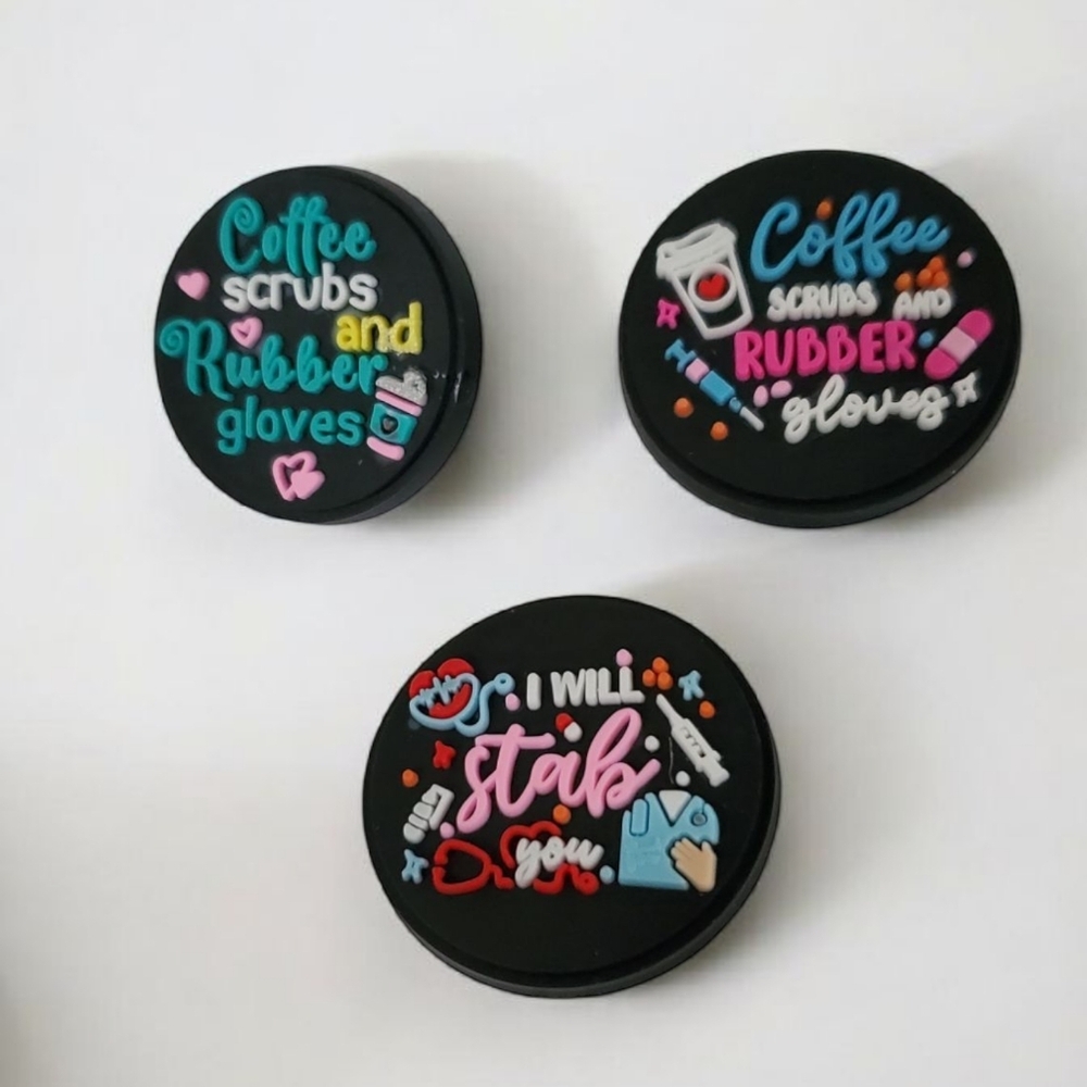 Nurse Croc Charms RN Jibbitz Set Healthcare Nurse Shoe Accessories Scrub Life